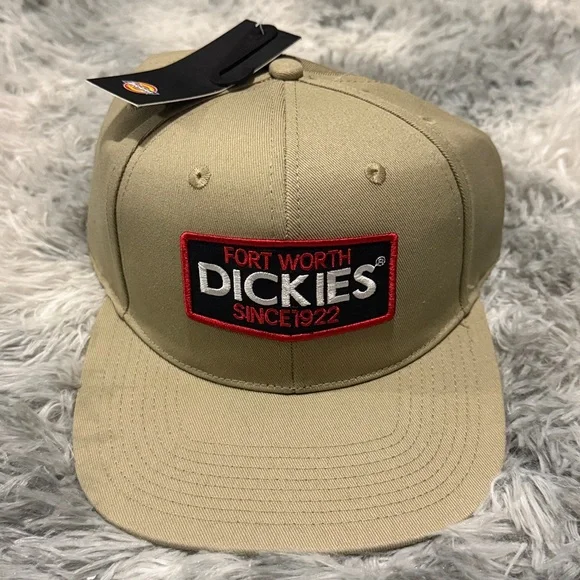 DICKIES Twill Flat Bill Cap - Khaki - Picture 1 of 2